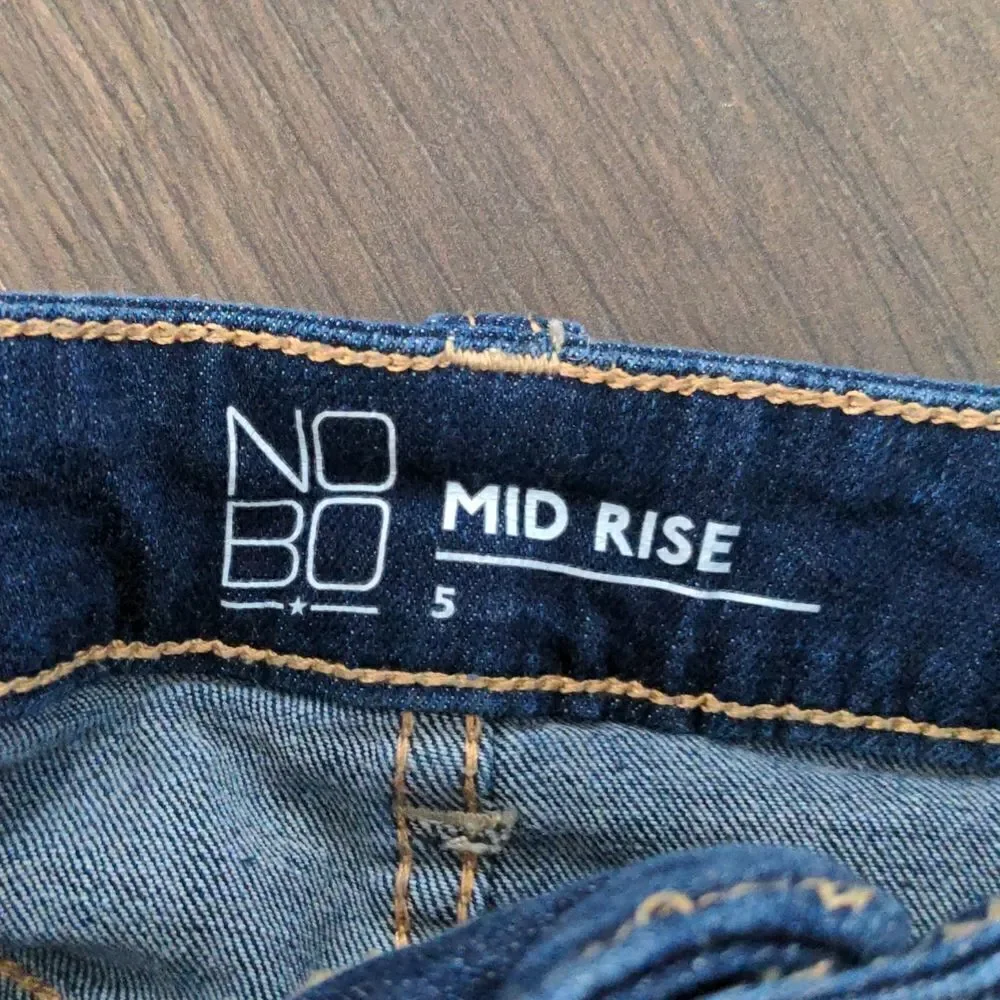 NoBo No Boundaries Denim‎ Skirt with Red Stripes size 5